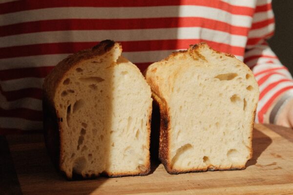 Freshly baked bread at Kuldīga picnic