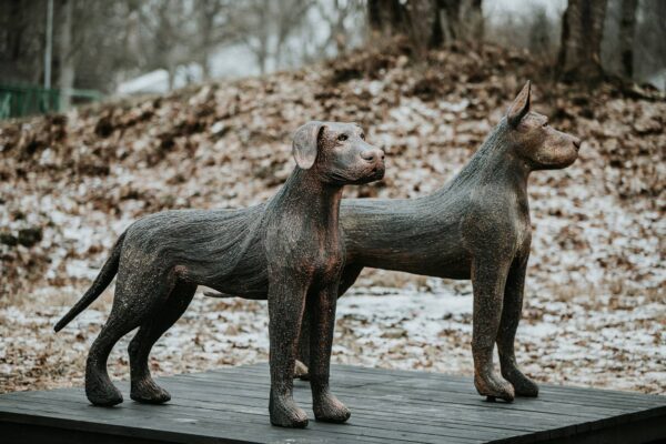 Ērgļi watchdogs sculpture